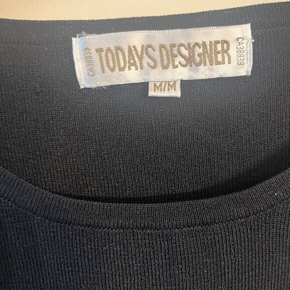 Black & White Sparkly sweater, 3/4 Sleeves,  M - Picture 3 of 4